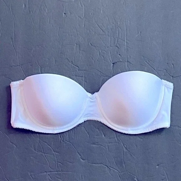 Lily of France White Strapless Push-up Bra in Size 34C - Picture 2 of 9